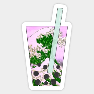 Wave in My Boba Tea Sticker